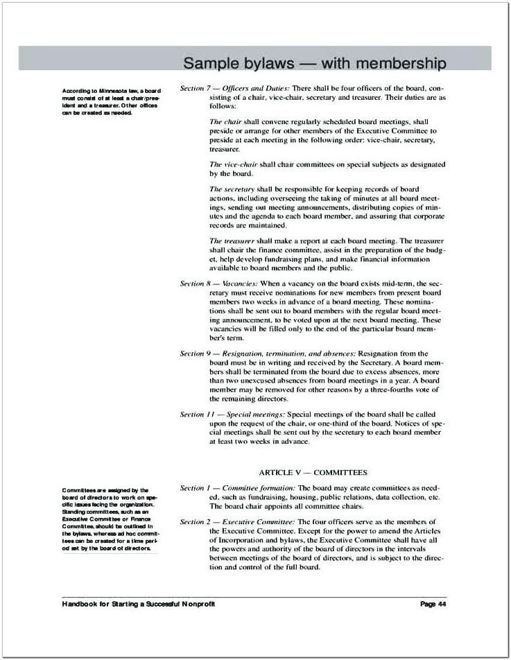 Articles Of Incorporation Template Mississippi