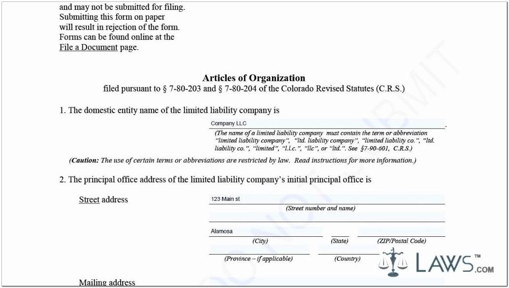 Articles Of Incorporation Texas Non Profit Template