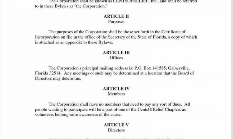 Articles Of Organization Florida Llc Form