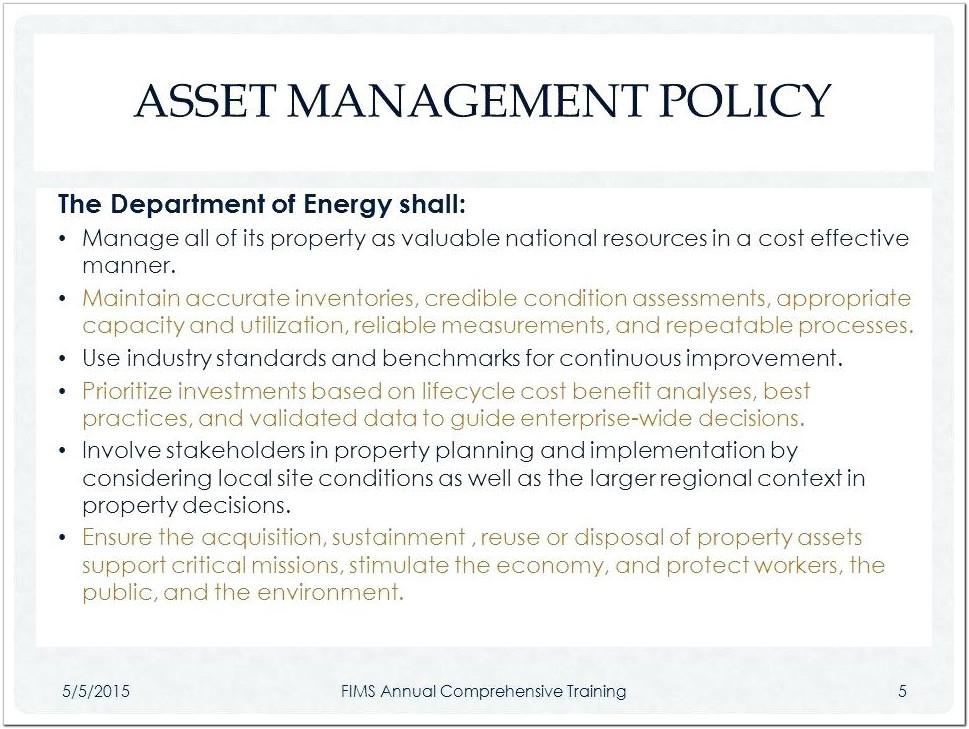 Asset Management Policy Template Saskatchewan