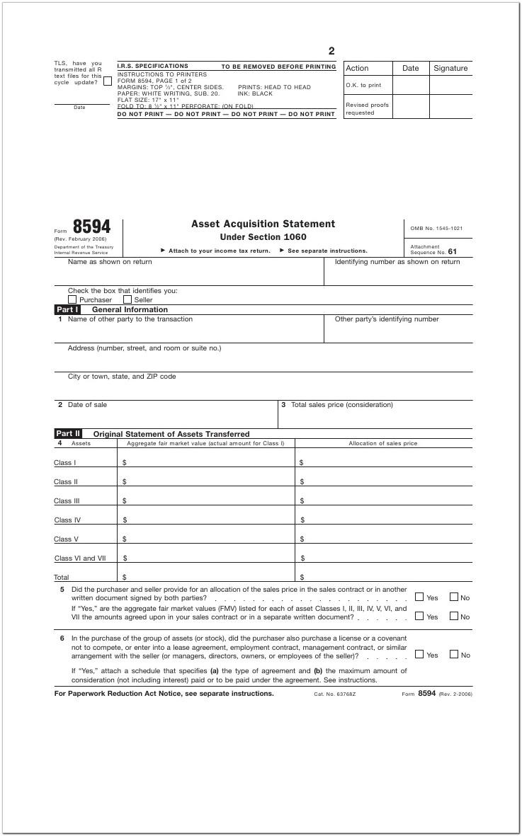 Asset Purchase Agreement Irs Form