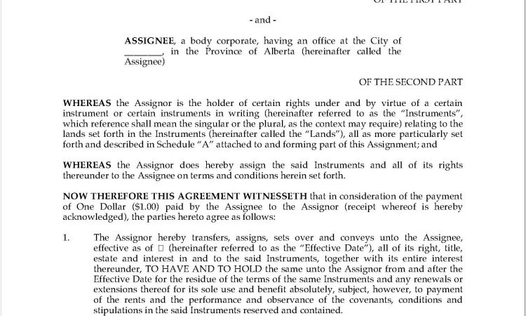 Assignment Of Lease Form Illinois