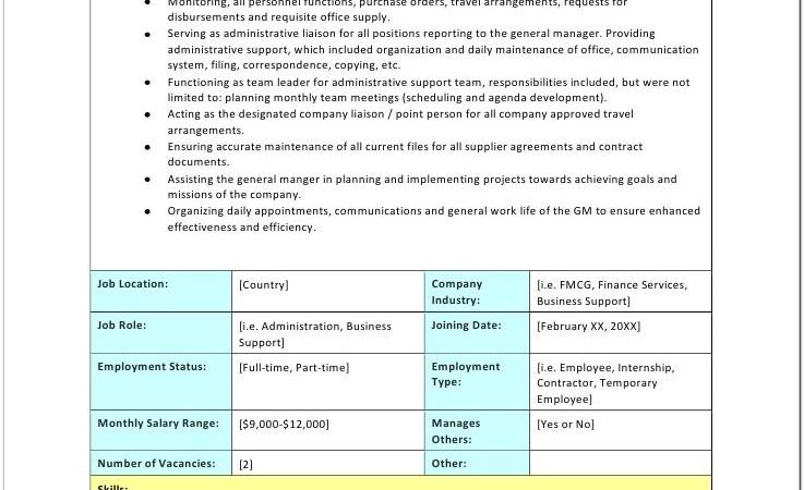 Assistant Warehouse Manager Cv Template