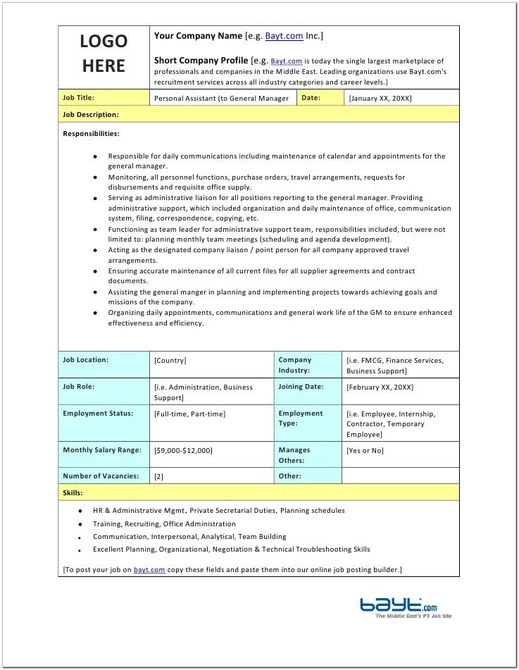 Assistant Warehouse Manager Cv Template