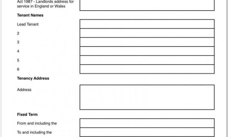 Assured Shorthold Tenancy Agreement Template Pdf