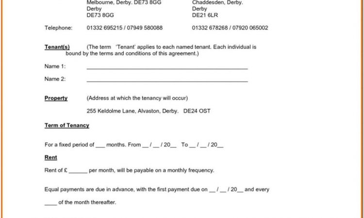 Assured Shorthold Tenancy Agreement Template Word 2019