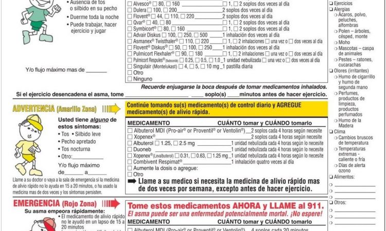 Asthma Action Plan Template Medical Director