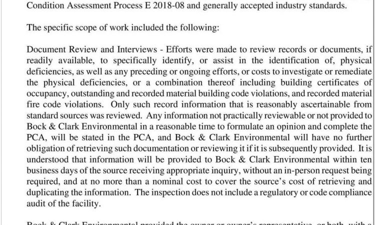 Astm Property Condition Assessment Checklist