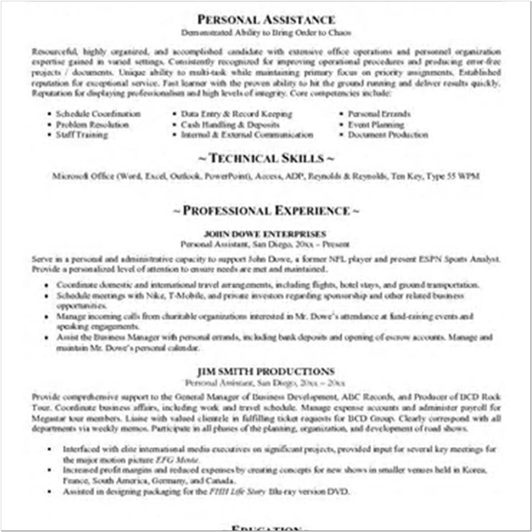 Athletic Trainer Resume Template