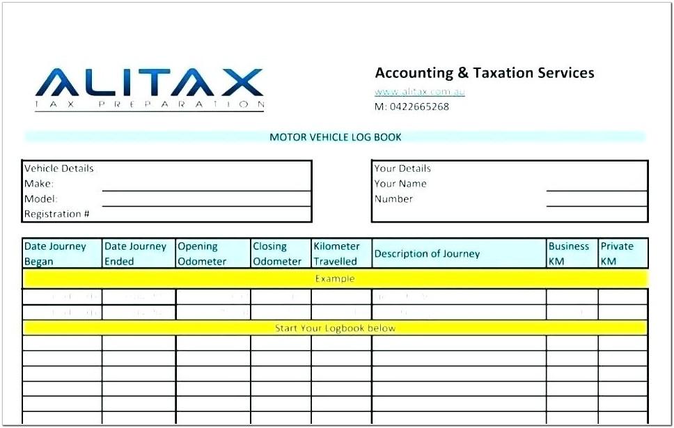 Ato Vehicle Log Book Format