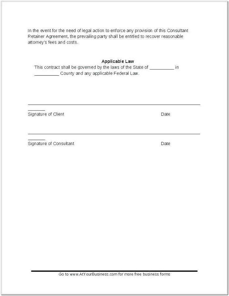 Attorney Retainer Agreement Form