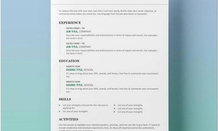 Attractive Resume Templates Free Download Microsoft Word