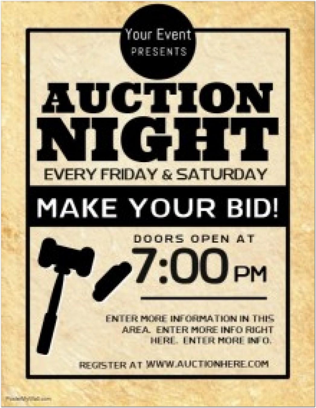 Auction Flyer Template Word
