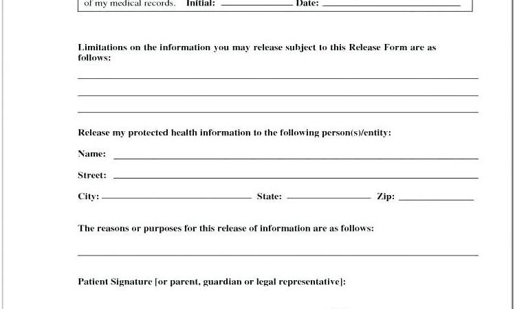 Authorization To Release Medical Records Form Sample