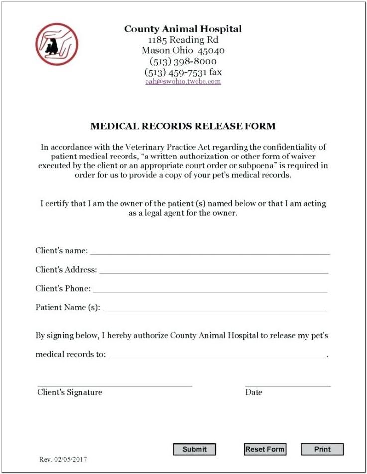 Authorization To Transfer Medical Records Template