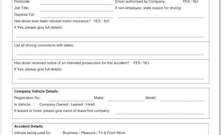 Auto Accident Report Template