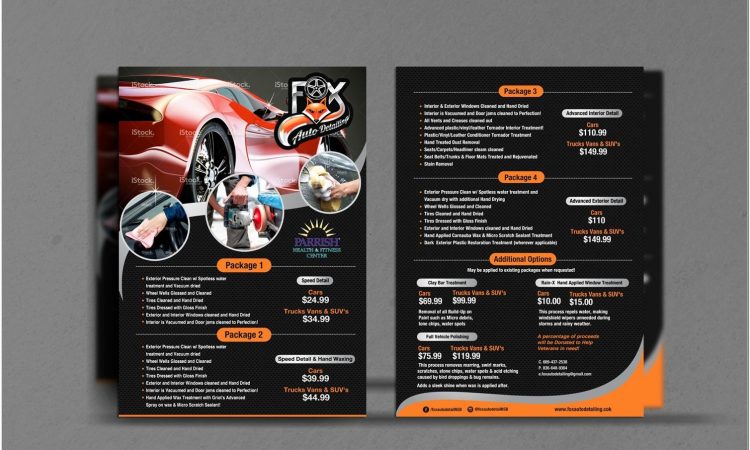 Auto Detailing Flyer Design