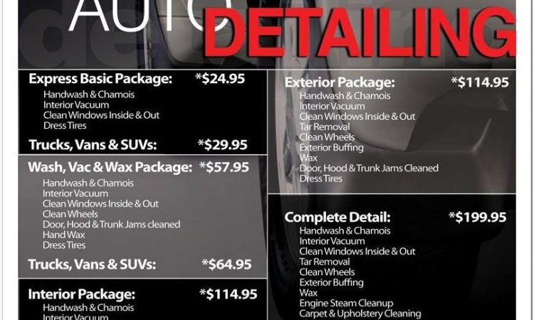 Auto Detailing Flyer Samples