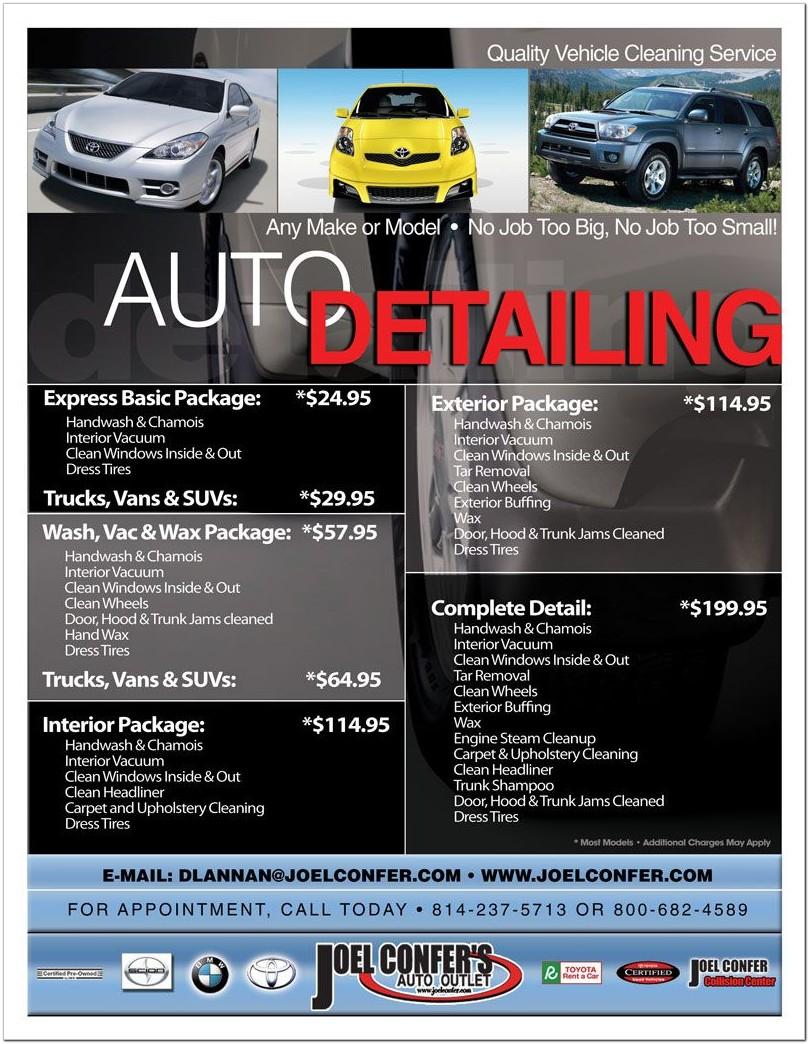 Auto Detailing Flyer Samples