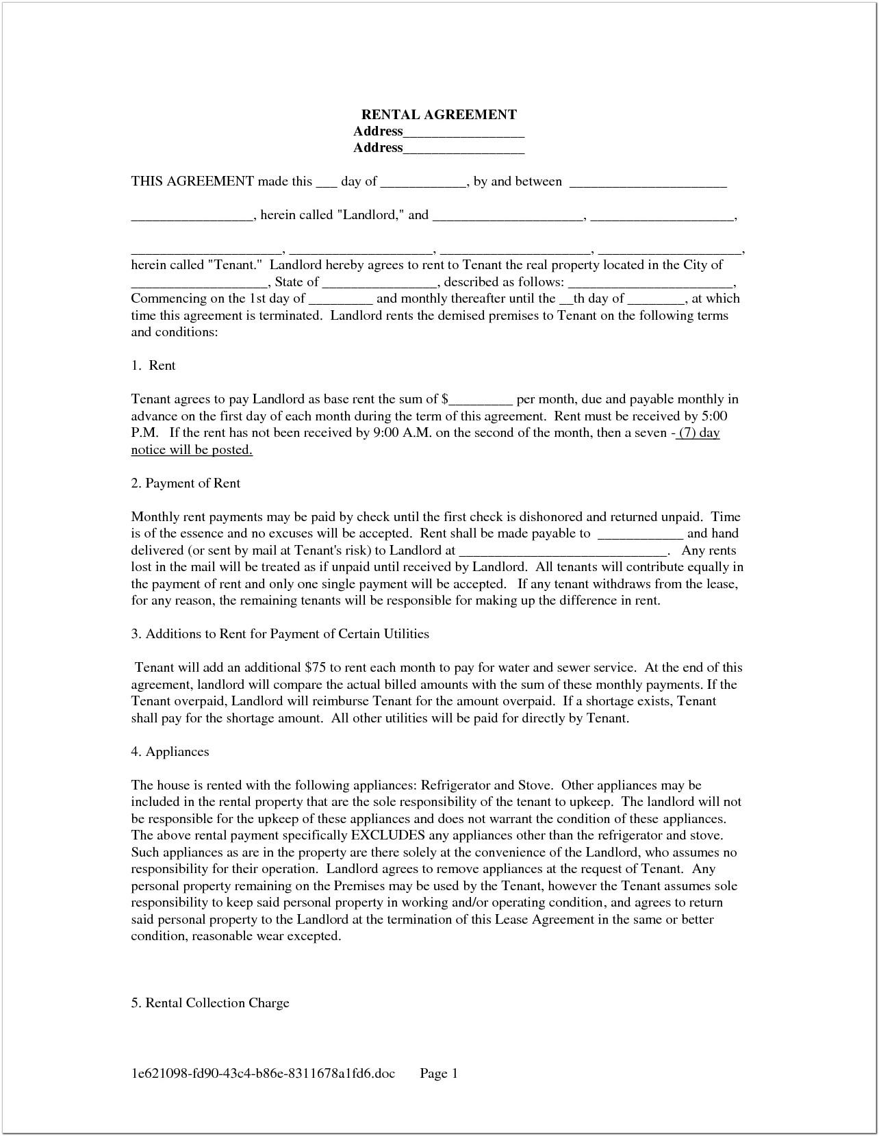 Auto Lease Agreement Template Free