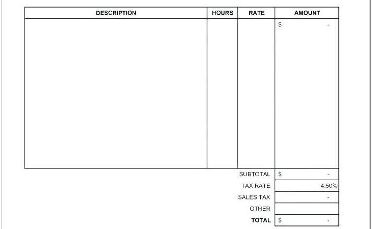 Auto Service Invoice Template Free Download