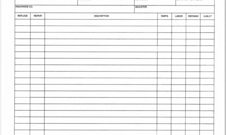 Auto Shop Invoice Template Free