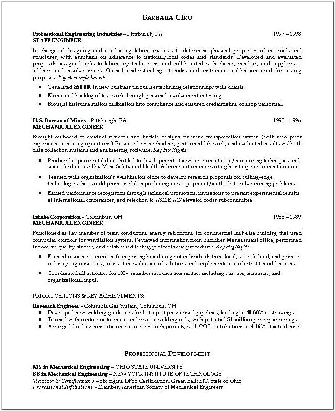 Automotive Engineer Cv Template