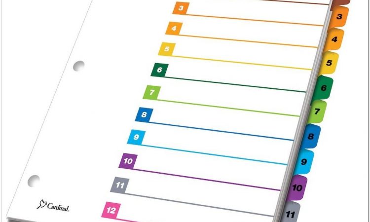 Avery 12 Tab Divider Template Download