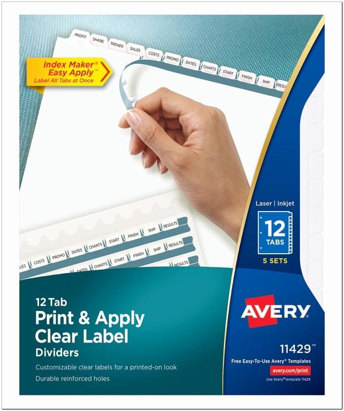 Avery 12 Tab Dividers Template