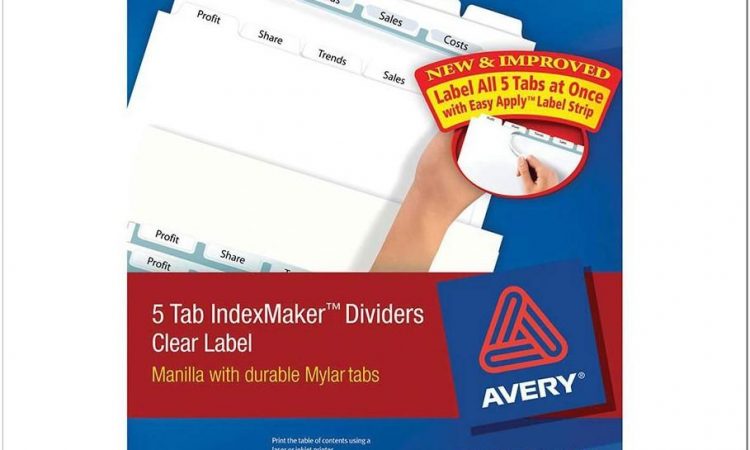 Avery 5 Tab Index Template Word