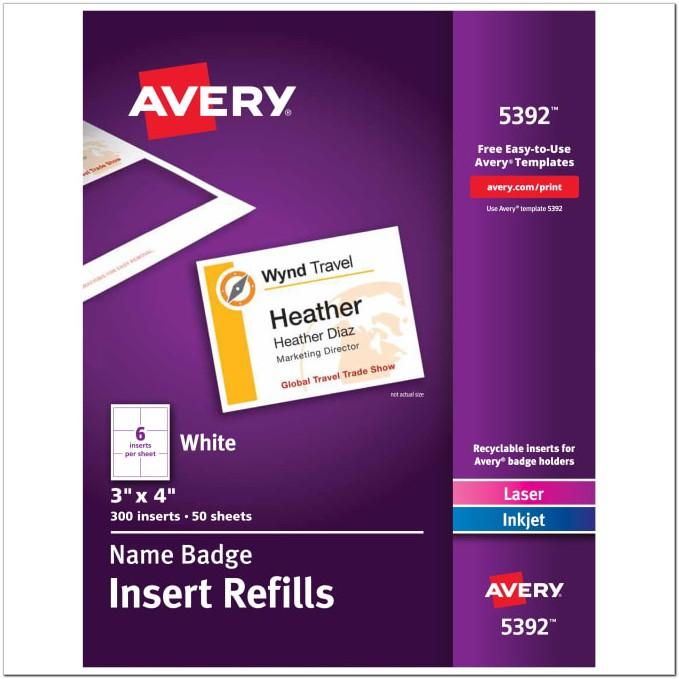 Avery 5392 Badge Holder Template