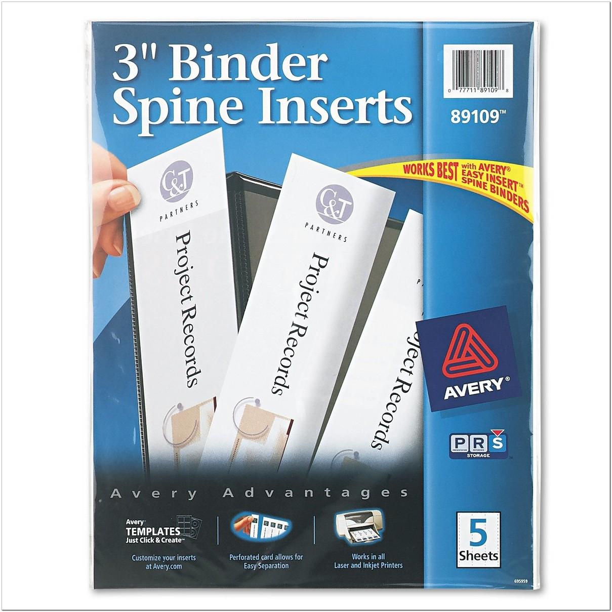 Avery Binder Spine Template 89109