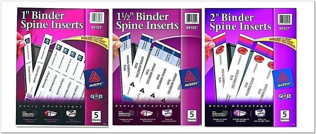 Avery Binder Spine Template 89303