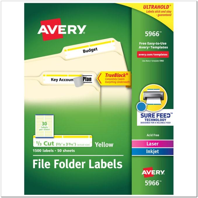 Avery File Folder Template 5966
