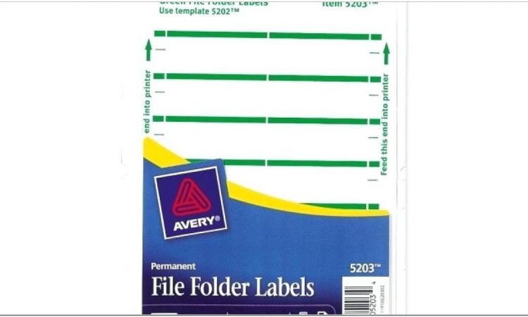 Avery File Folder Template 8366