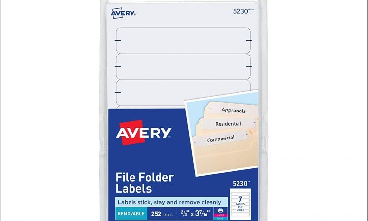 Avery File Folder Templates 5266