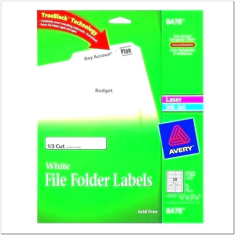 Avery Hanging File Folder Tab Inserts Template