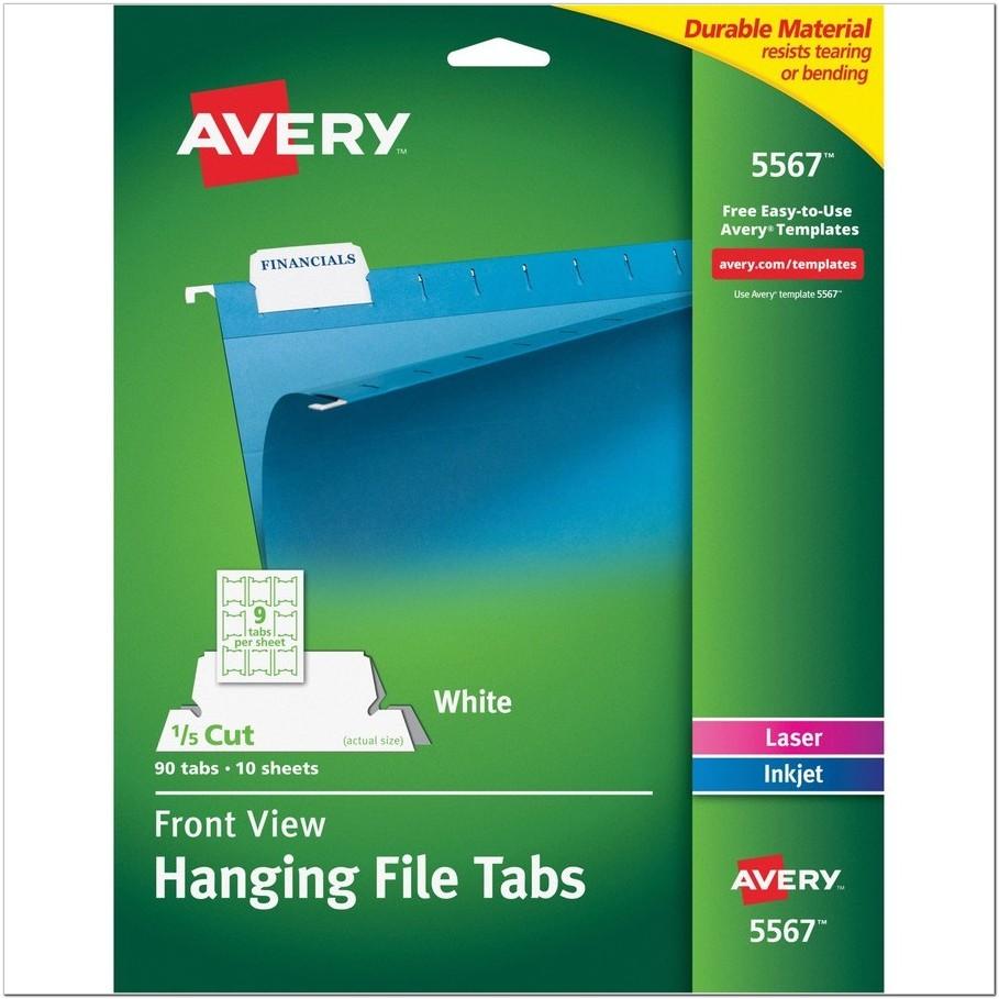 Avery Hanging File Tabs 5567 Template