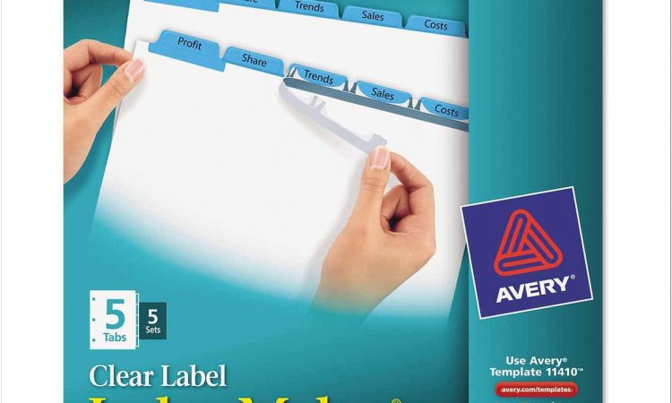 Avery Index 10 Tab Template