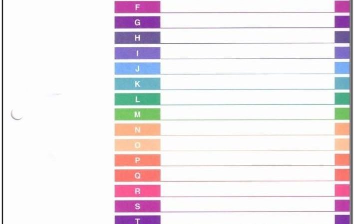 Avery Index Dividers Template