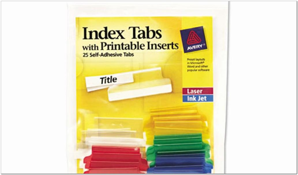 Avery Index Tabs Printable Inserts Template