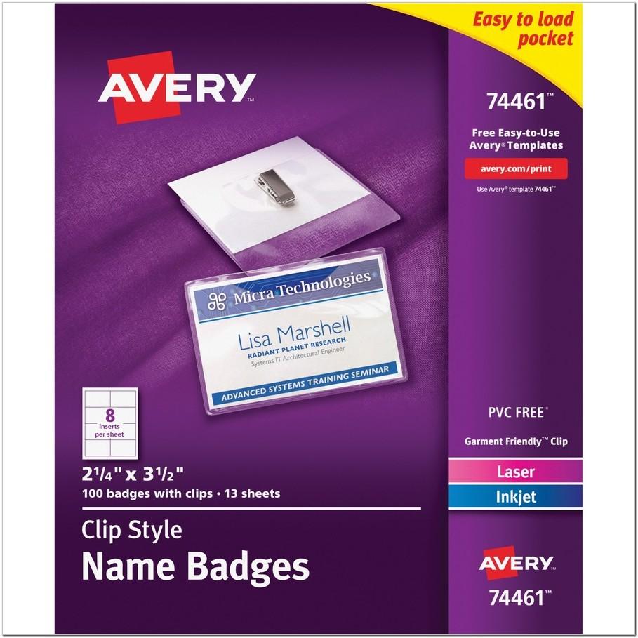 Avery Name Badge Insert Refills 5390 Template
