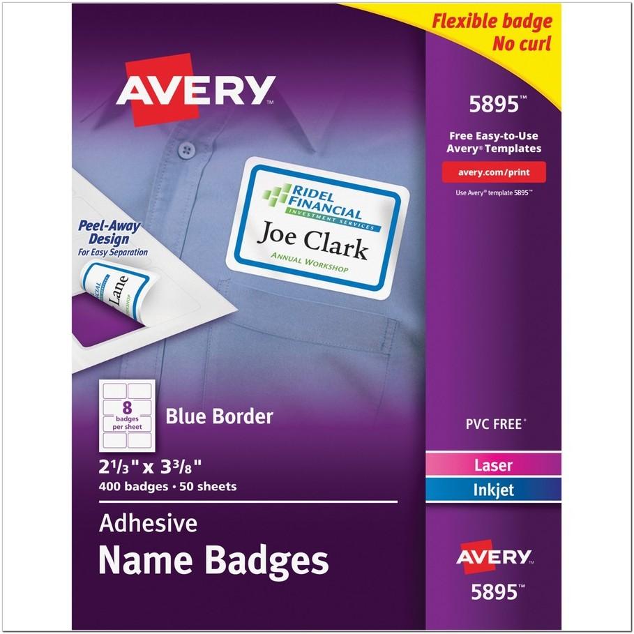 Avery Name Badge Template 5895
