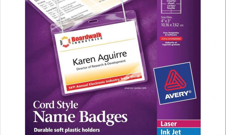 Avery Name Badge Template 78617