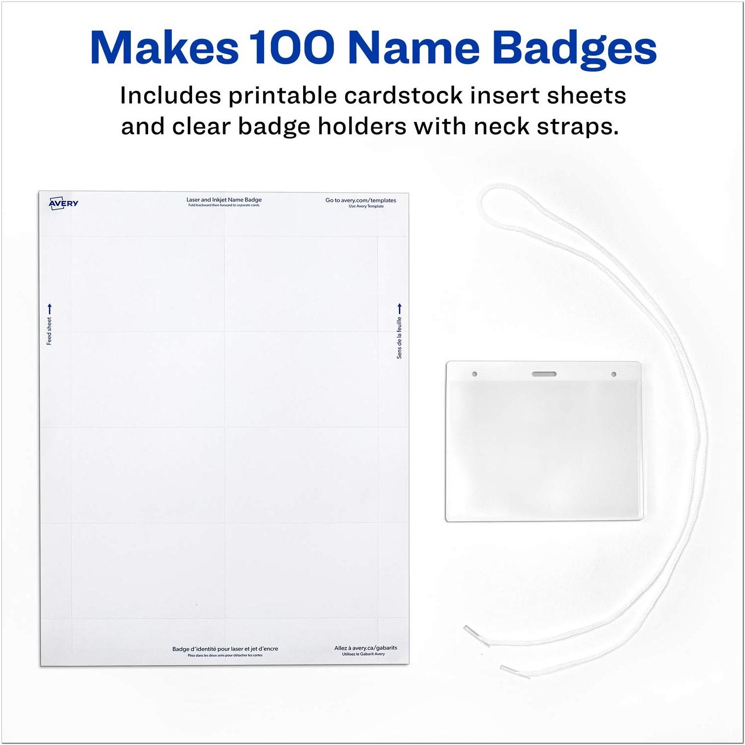 Avery Name Badges Template 74459