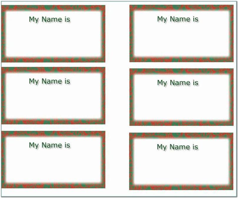 Avery Name Plate Template