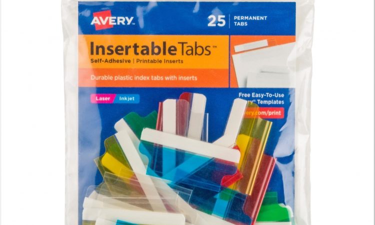 Avery Tabs Template 16283