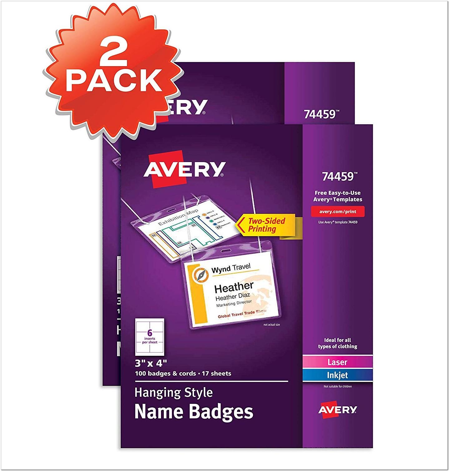 Avery Template Vertical Name Badges