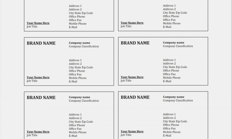 Avery Templates 10 Per Sheet