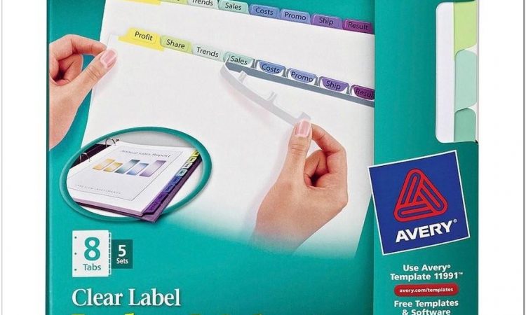 Avery Worksaver Tab Inserts Template